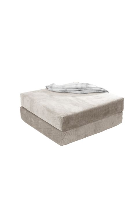 Teddy Ottoman Weiß